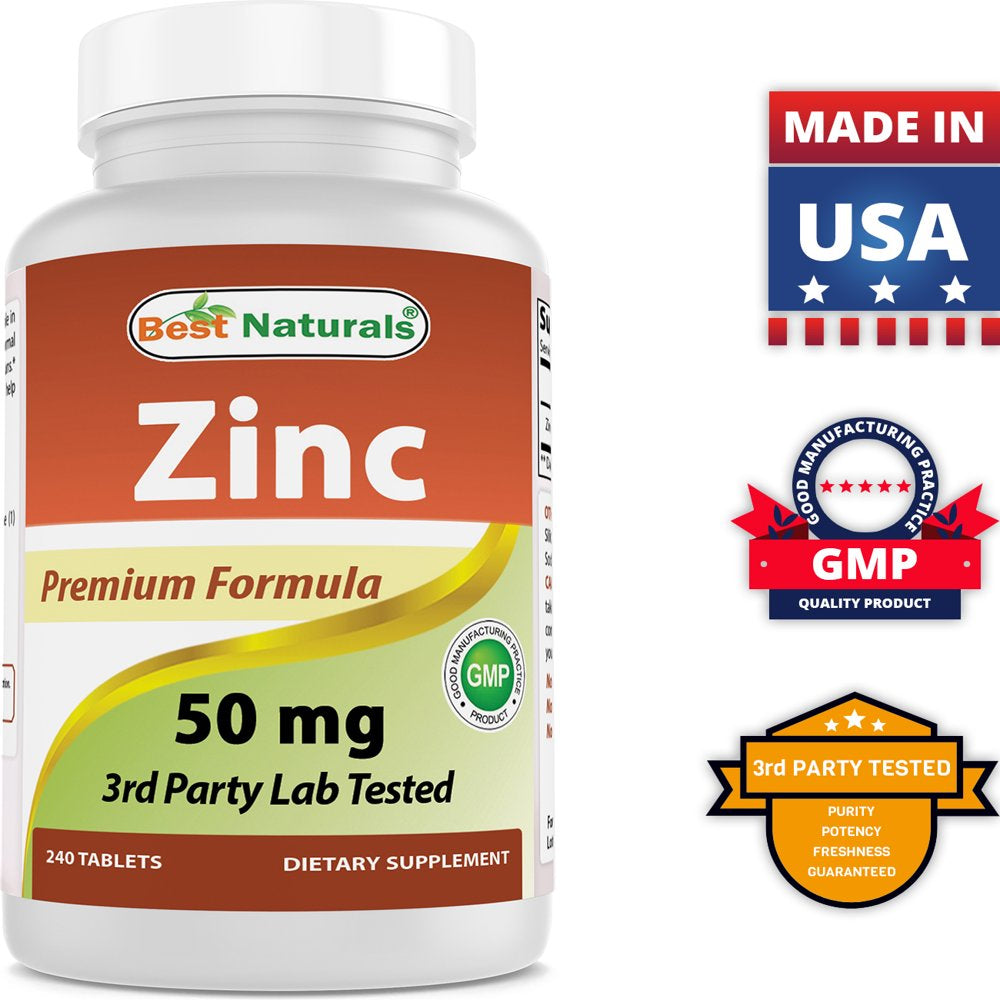 Best Naturals Zinc 50 Mg 240 Tablets