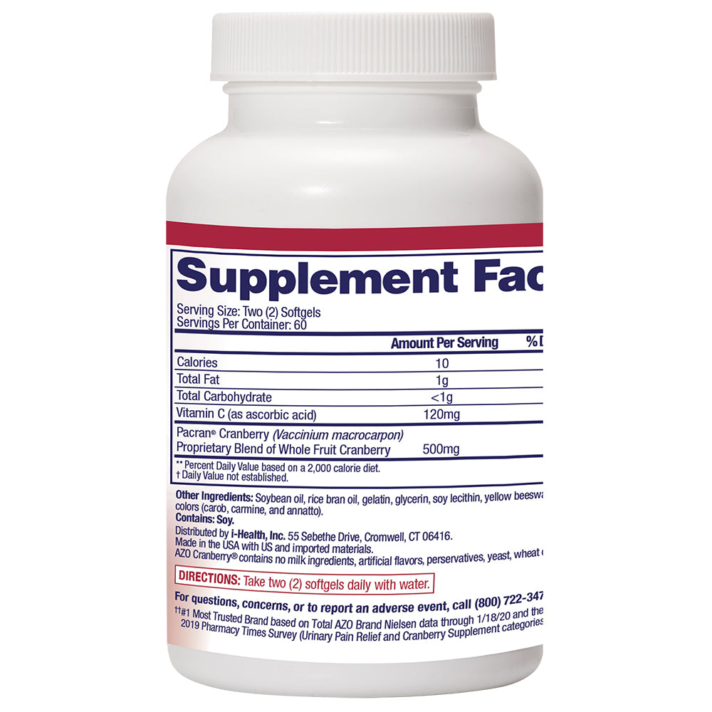 AZO Cranberry Urinary Tract Health Dietary Supplement, 120 Ct