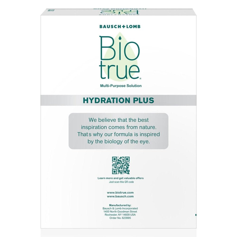 Biotrue Hydration plus Contact Lens Solution, 16 Fluid Ounce (Pack of 2)