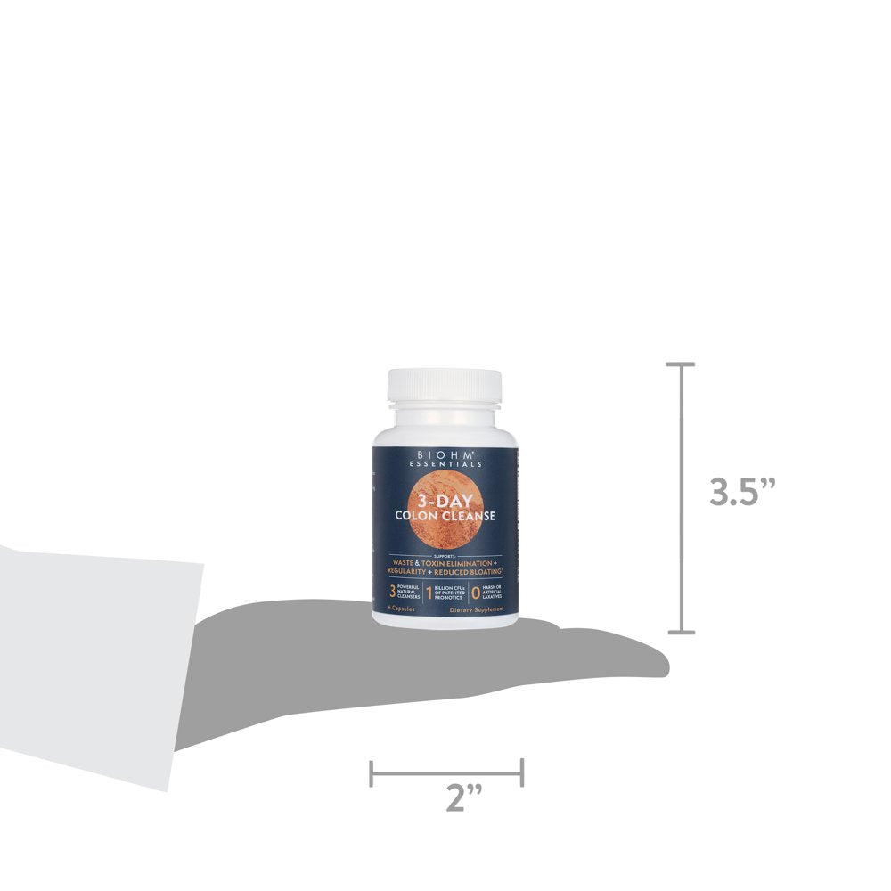 BIOHM Essentials 3-Day Colon Cleanse, Natural Waste & Toxin Elimination, 6 Ct, Unisex