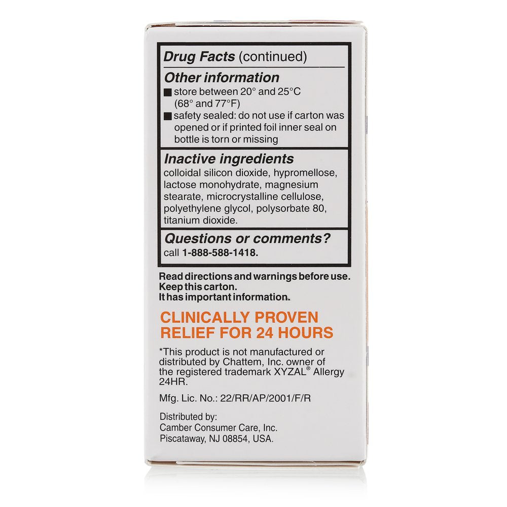 Allergy Relief Levocetirizine Dihydrochloride Tablets, USP, 24 Hour, 5 Mg Pills, 80 Count (Ct)