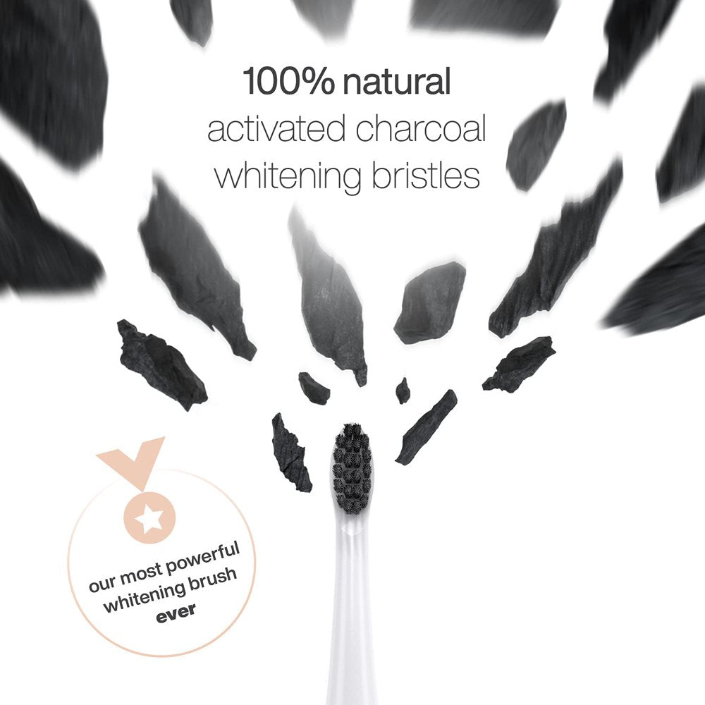 Aquasonic Pulse - Ultra SR25 Whitening Electric Toothbrush W Activated Charcoal Whitening Bristles - Sonic Rechargeable Toothbrush - 3 Modes & Smart Timers - Lasts 45 Days - Home & Travel Toothbrush