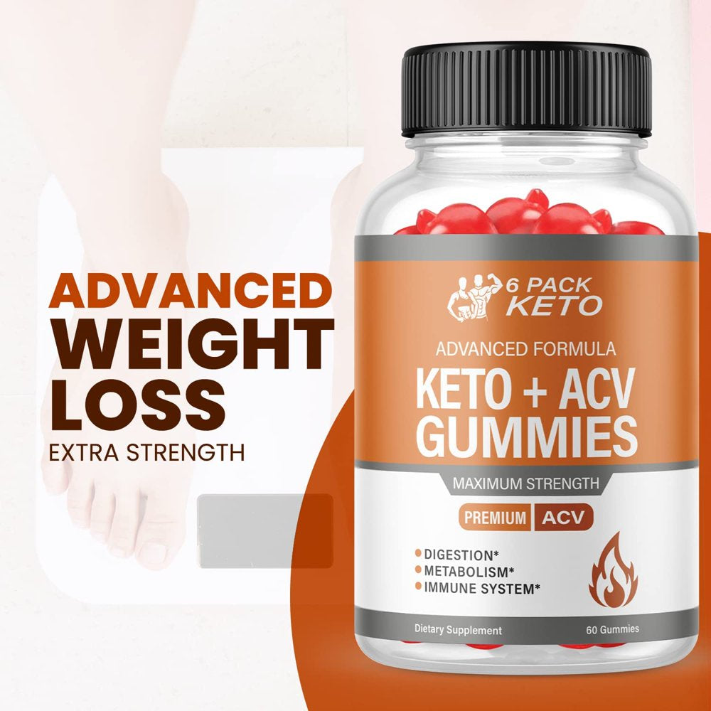 (2 Pack) 6 Pack Keto ACV Gummies - Supplement for Weight Loss - Energy & Focus Boosting Dietary Supplements for Weight Management & Metabolism - Fat Burn - 120 Gummies - Nutricity.com.au
