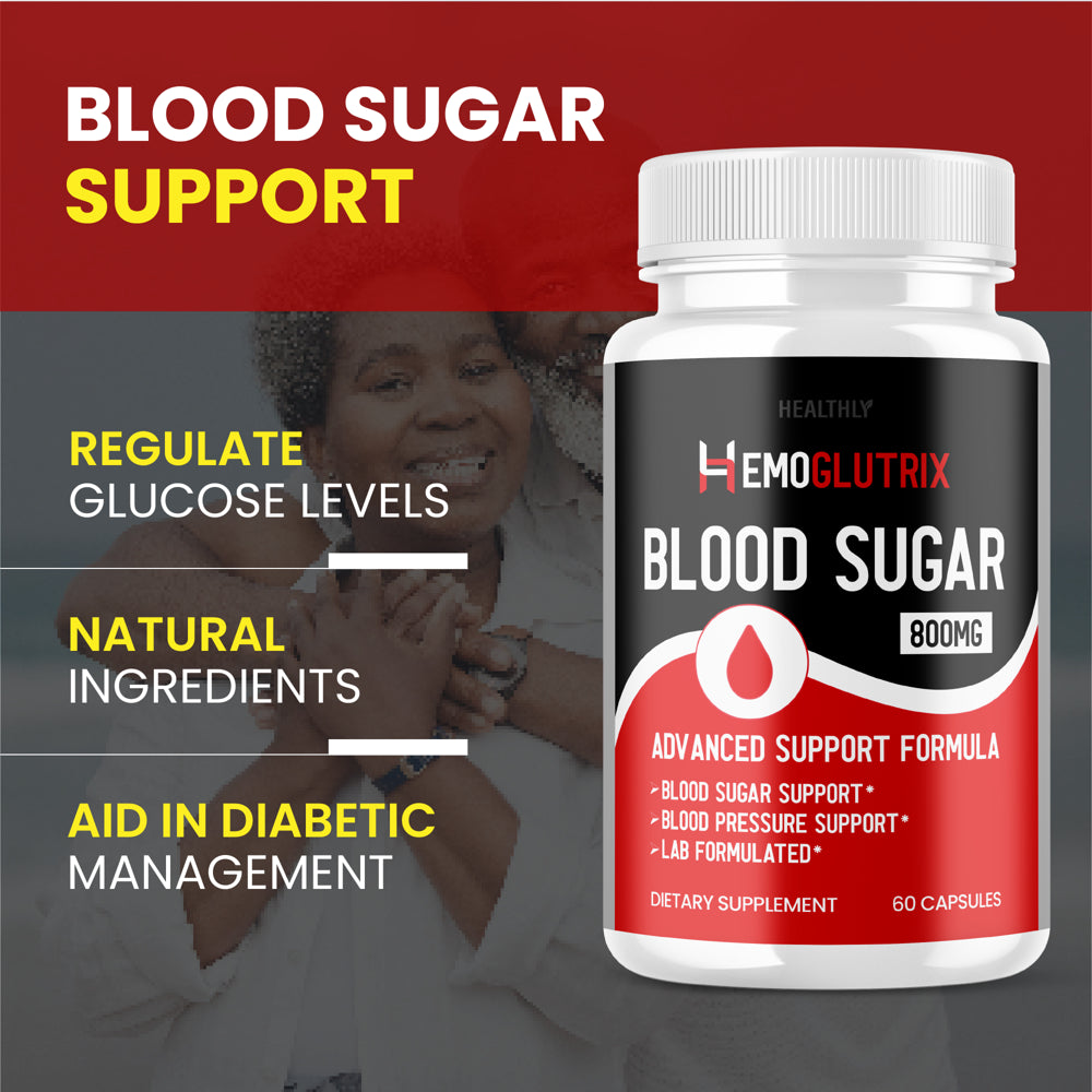 (3 Pack) Hemoglutrix Blood Glucose Sugar Control Pressure Supplement Detox Support Pills (180 Capsules) - Nutricity.com.au