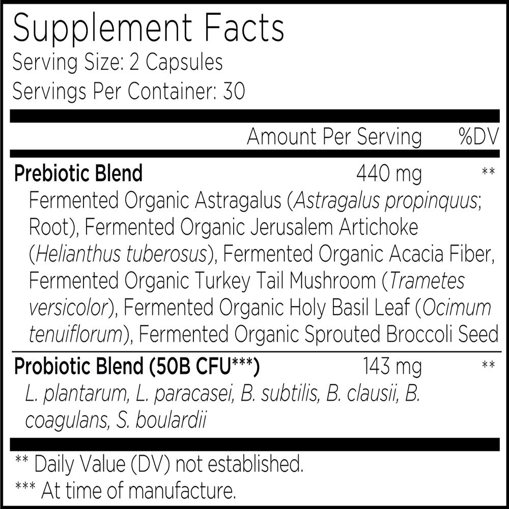Amen SBO Probiotic, 50 Billion Cfus, Organic Prebiotics, Shelf Stable, Vegan & Non-Gmo, 60 Ct
