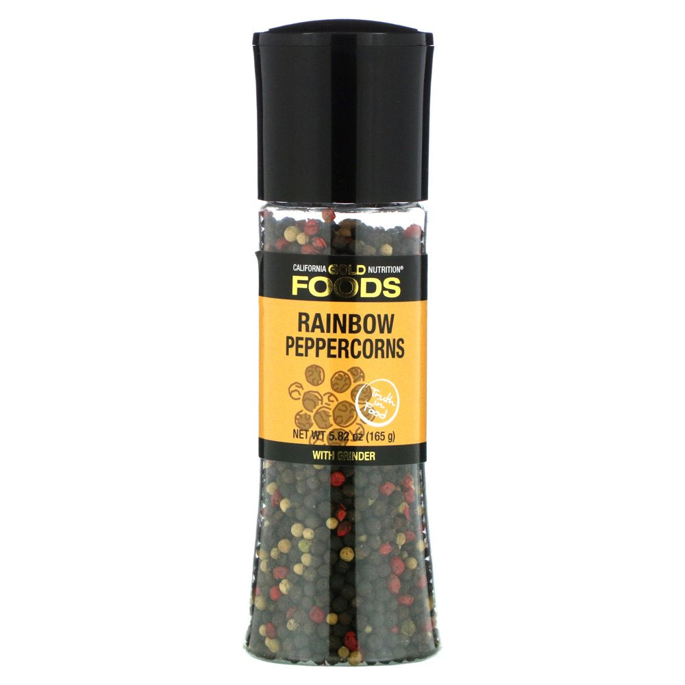 California Gold Nutrition, FOODS - Rainbow Peppercorn Grinder, 5.82 Oz Pack of 4