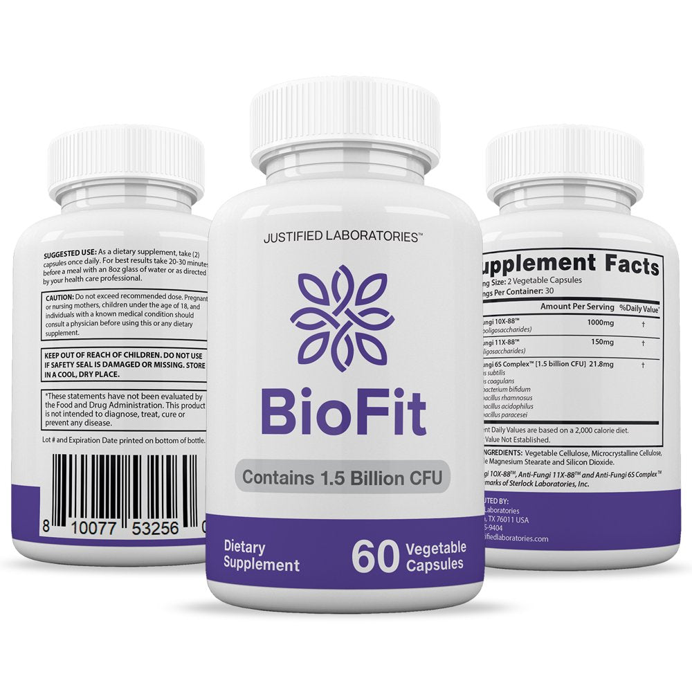 (2 Pack) Biofit Probiotic 1.5 Billion CFU Bio Fit Supplement for Men & Women 120 Capsules - Nutricity.com.au