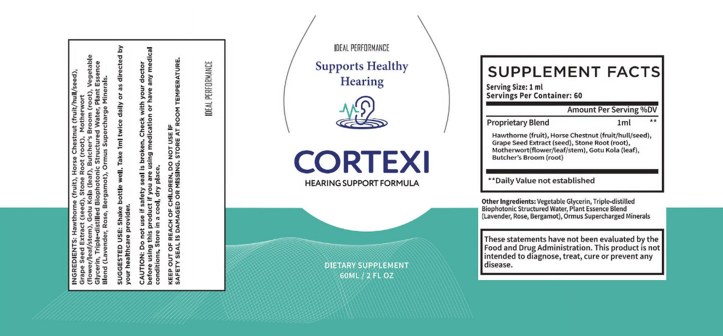 Cortexi Hearing Support Formula Dietary Supplement Drops, 2 Pack