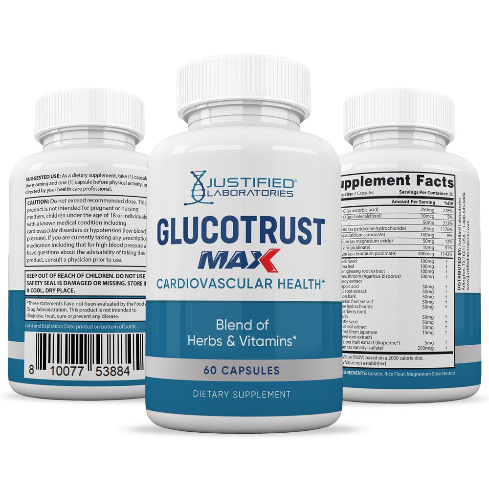 (3 Pack) Glucotrust Max 1Max Advanced Formula 1295MG 180 Capsules - Nutricity.com.au