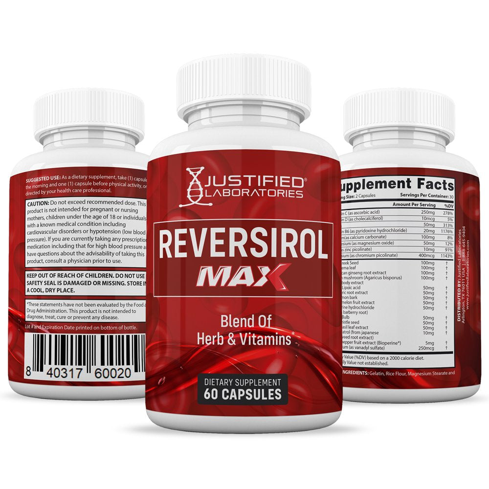 (2 Pack) Reversirol Max Max Advanced Formula 1295MG 120 Capsules - Nutricity.com.au