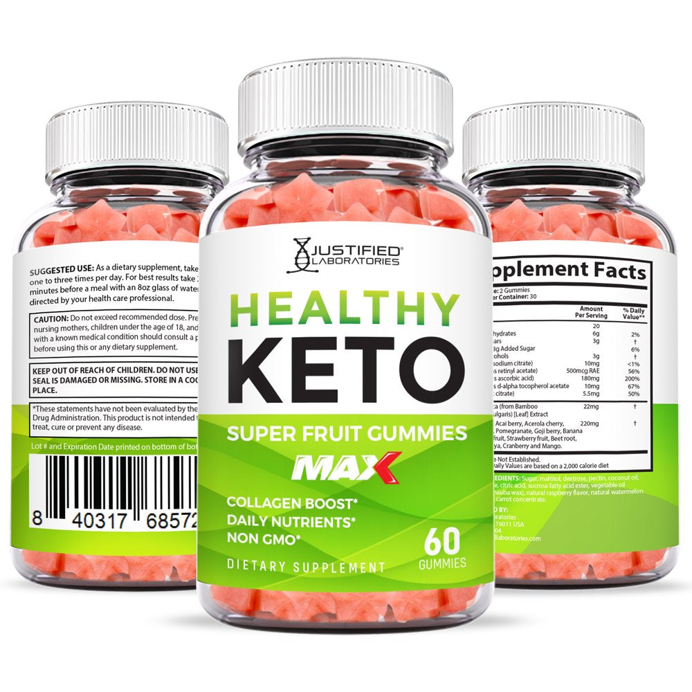 (2 Pack) Healthy Keto Max Gummies Dietary Supplement 120 Gummys - Nutricity.com.au