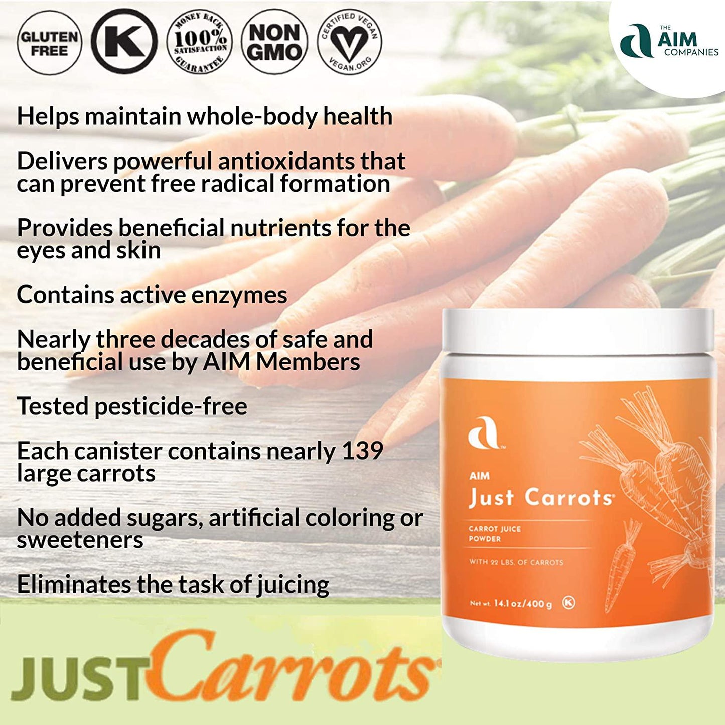 AIM Just Carrots for Great Carrot Juice - 2 Pack