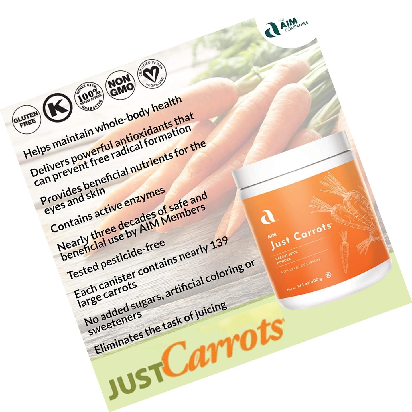 AIM Just Carrots for Great Carrot Juice - 2 Pack