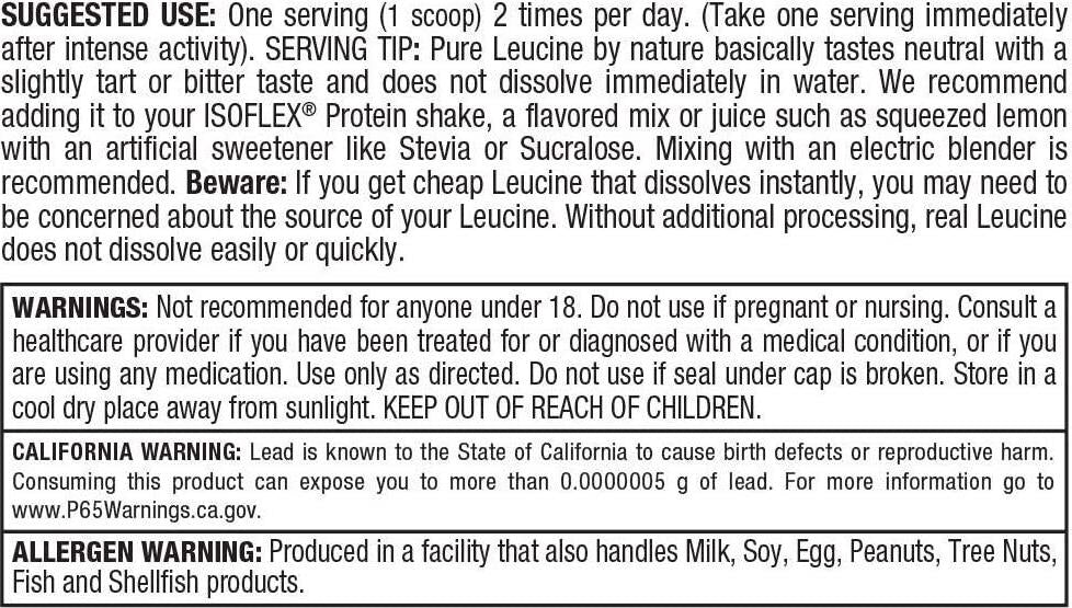 ALLMAX Nutrition - Leucine, Leucine Powder for Muscle Recovery, Preserving Muscle Mass, and Protein Synthesis, Gluten Free, 5,000 mg, 400 grams