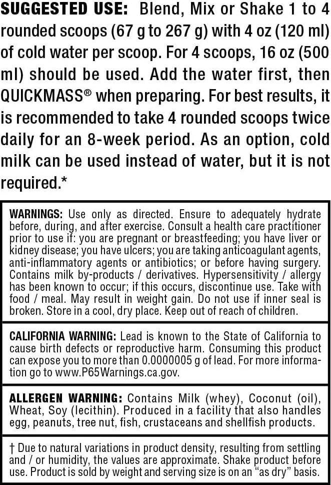 ALLMAX Nutrition Quickmass Loaded Mass Gainer Cookies and Cream 6 Lbs