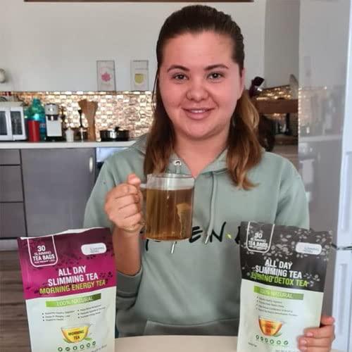 ALL SLIMMING HERBS All Day Slimming Tea For Daytime - 30 Days Supply - Boosts Metabolism and Skyrockets Energy Level