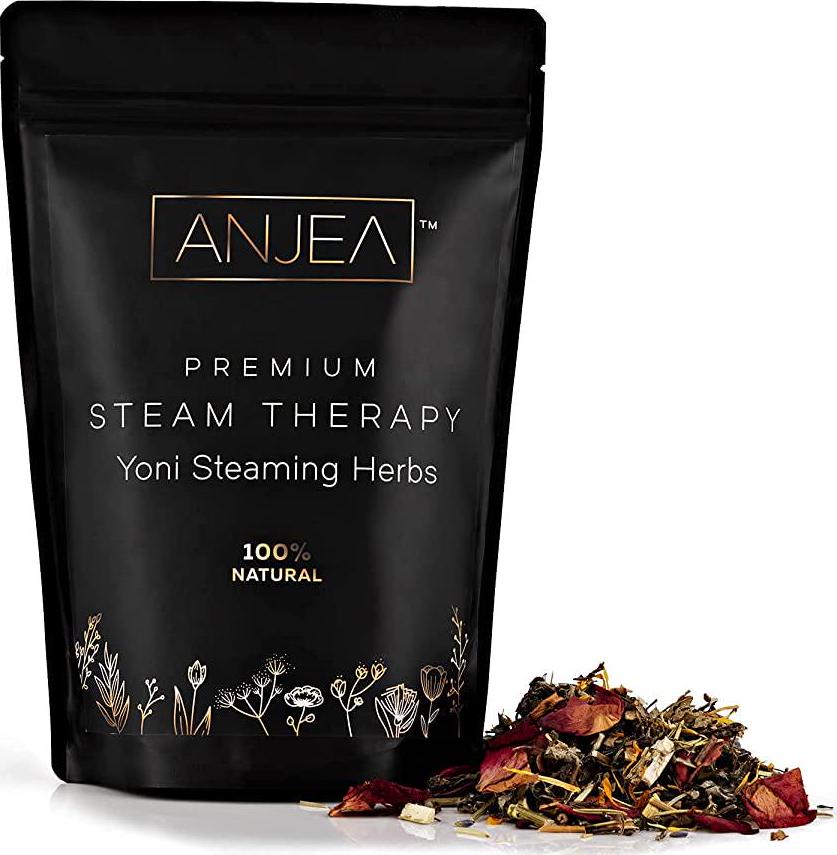 ANJEA Yoni Steaming Herbs 2 oz (2-4 steams), Yoni Steam Herbs for Cleansing and Tightening Detox, Natural V Steam Herbs for V Steam Seat Kit, Herbal Sitz Bath Soak, Filter bags included