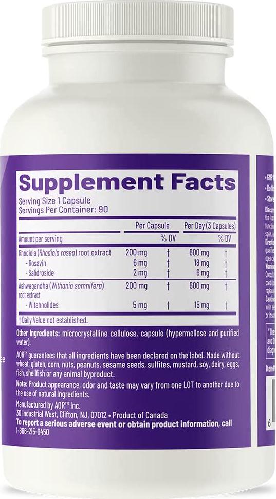 AOR, Relax and Recharge, V-Caps, 90 Count