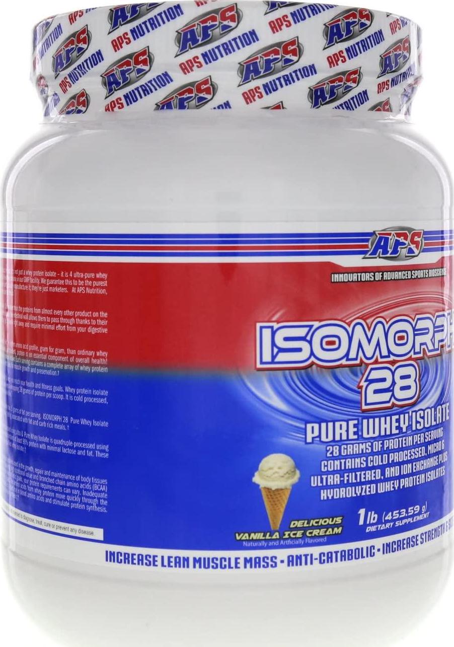 APS Nutrition Isomorph Protein Powder Supplement | Whey Protein Isolate | Ultra- Filtered | 28g Protein | Vanilla Ice Cream, 1 Pound (Pack of 1)
