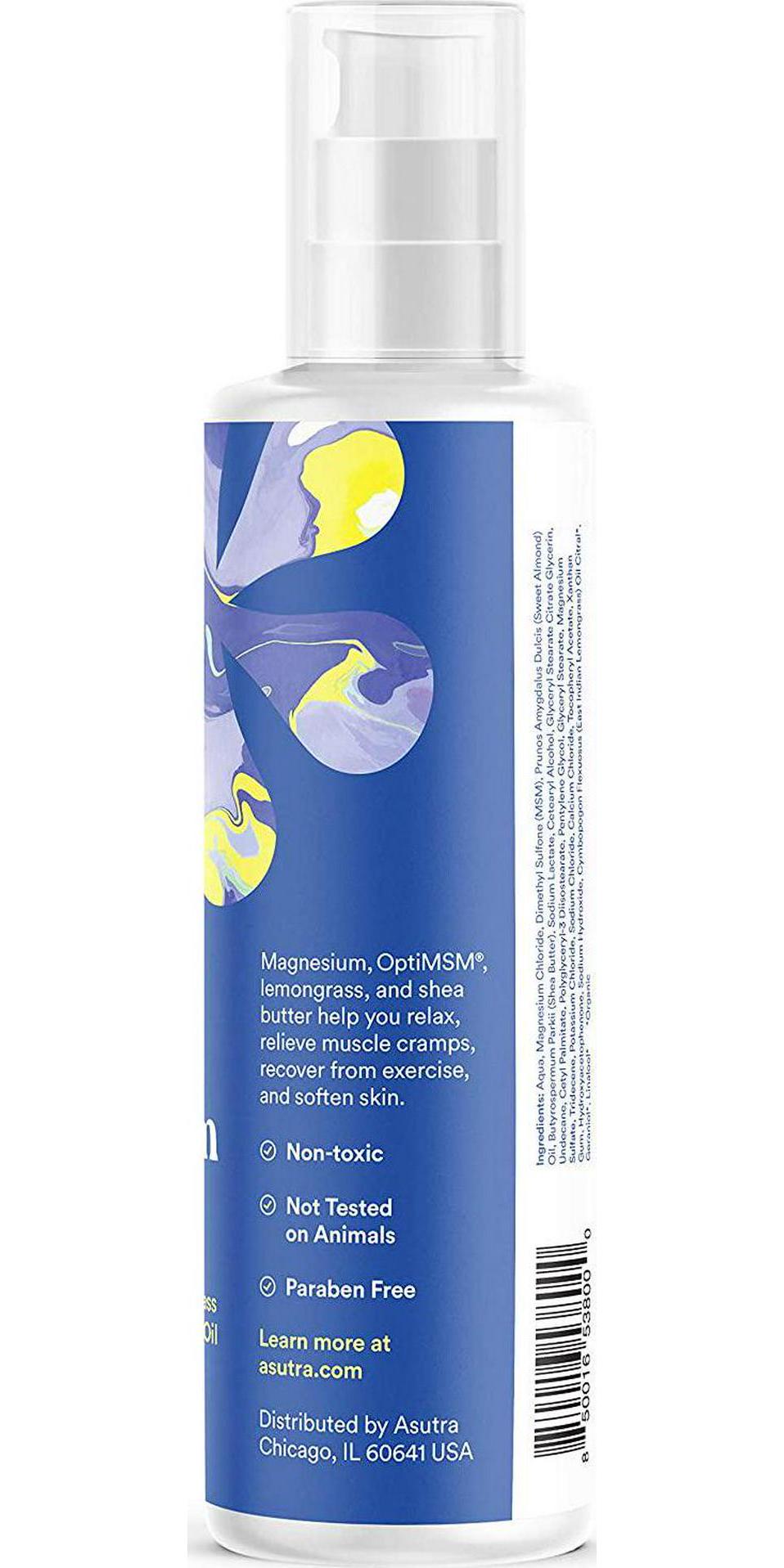 ASUTRA Everyday Magnesium Lotion with OptiMSM, 6.76 Fl Oz | Rapid Absorption | Supports Healthy Joints and Muscles |