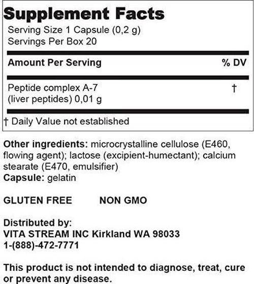 A-7 Svetinorm- Liver Peptide Bioregulator 20 Capsules