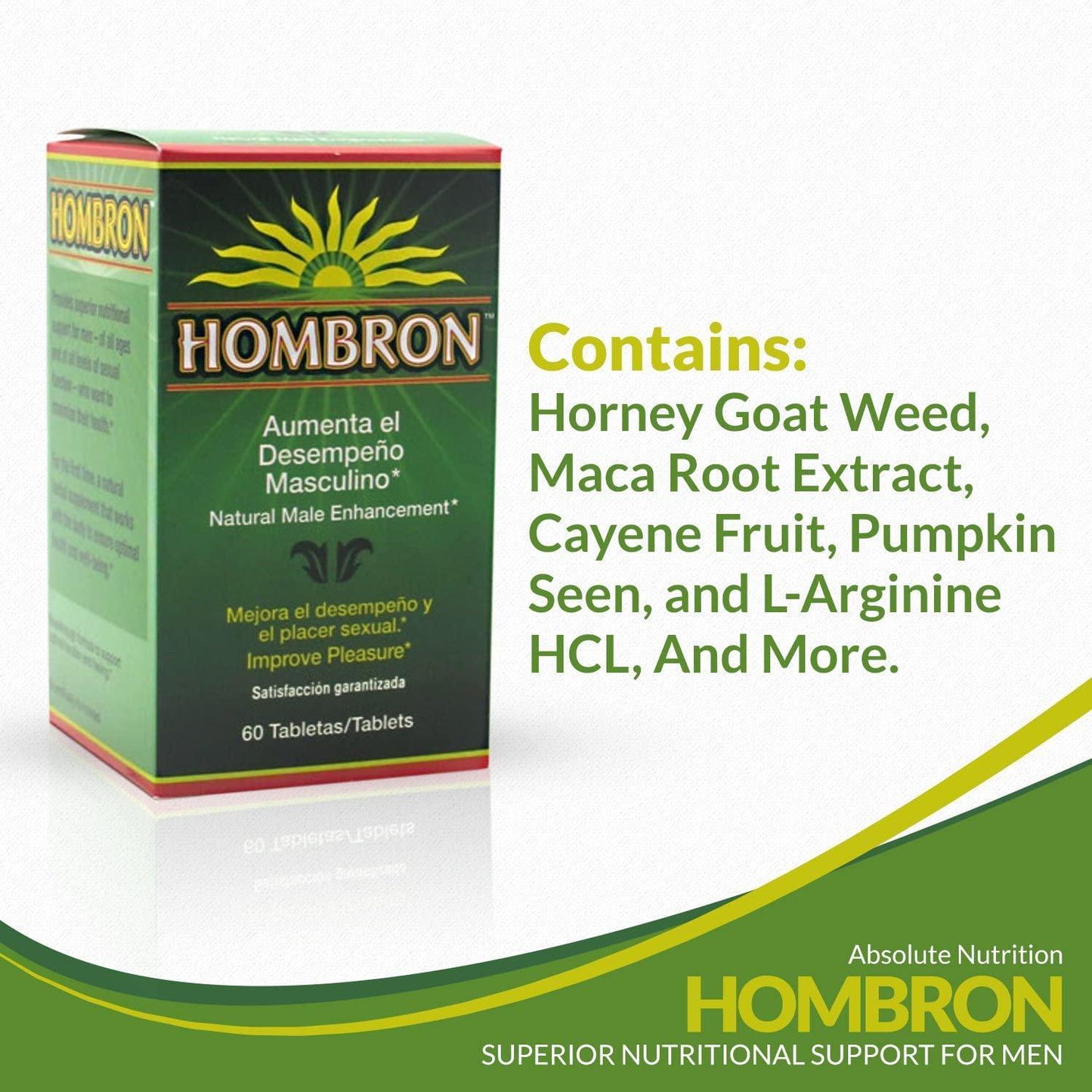 Absolute Nutrition Hombron Male Enhancement Tablets, 60 Count