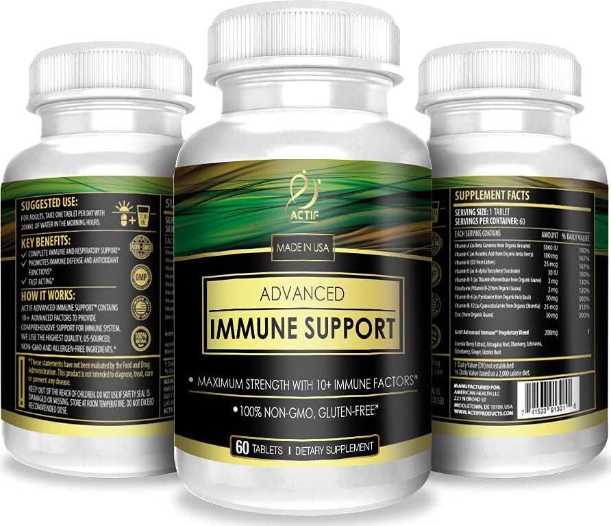 Actif Advanced Immune Support with 10+ Factors