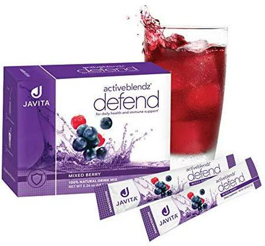 ActiveBlendz Defend with Superfood Mushroom Blend, Vitamin C Fortified Antioxidants Elderberry, Acai Cherries, for Daily Immune Support and Wellness, Instant Natural Fruit Flavor Beverage, 24 ct