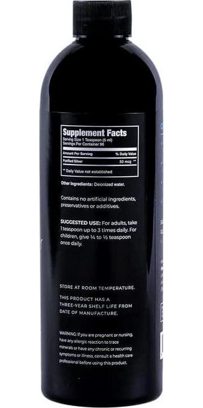 Active Defense Nano-Silver - 16oz 10ppm Colloidal Silver - Immune Support Supplement