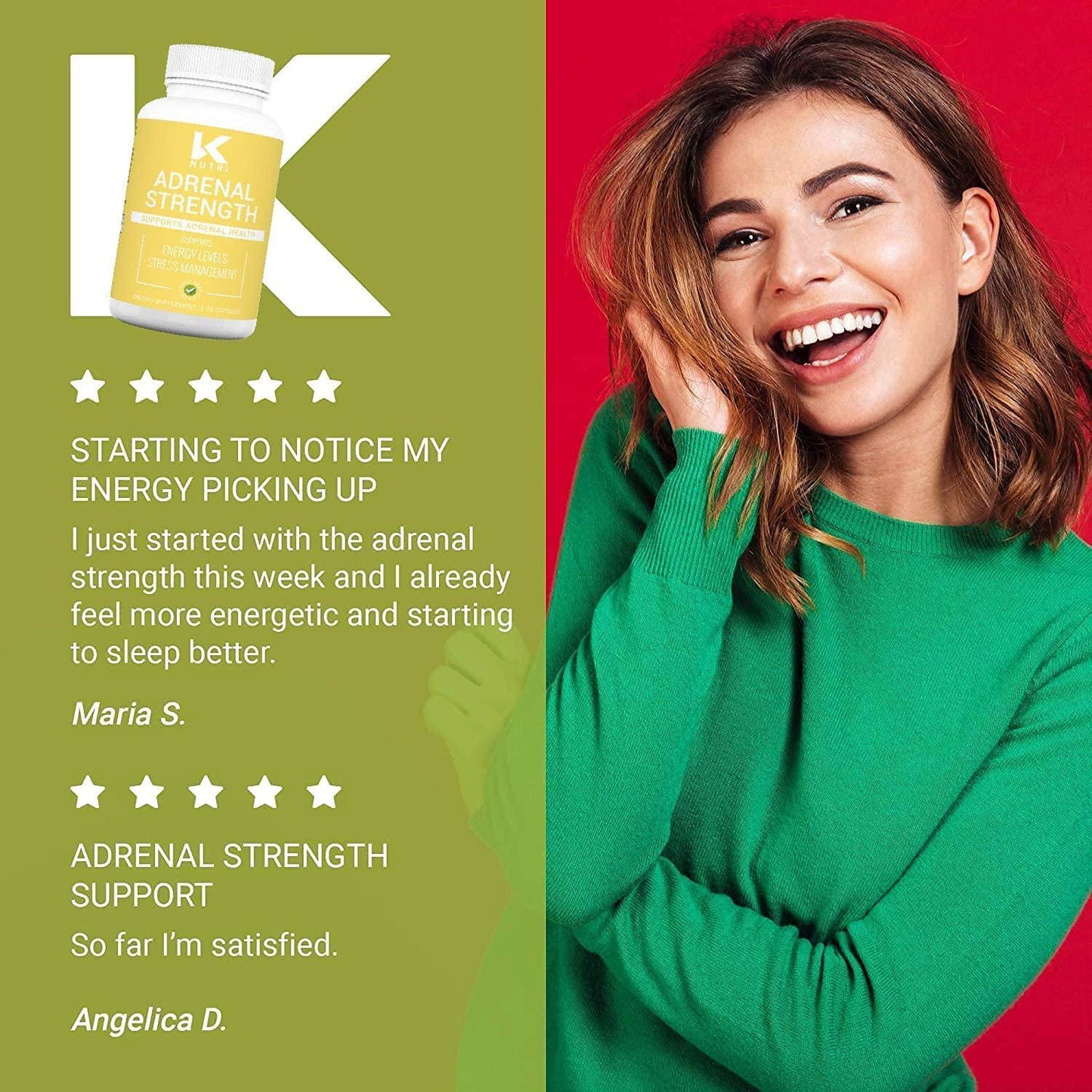 Adrenal Support Health Supplements (60 Capsules)