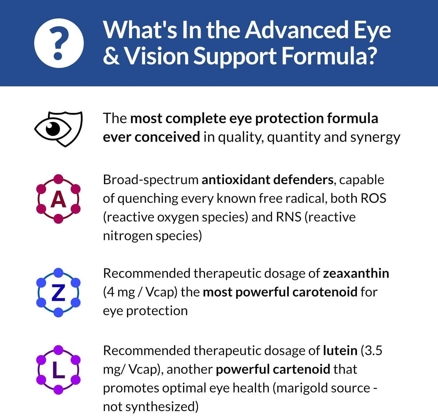 Advanced Eye and Vision Support Formula, 60 capsules - Support and protect your vision and eyes