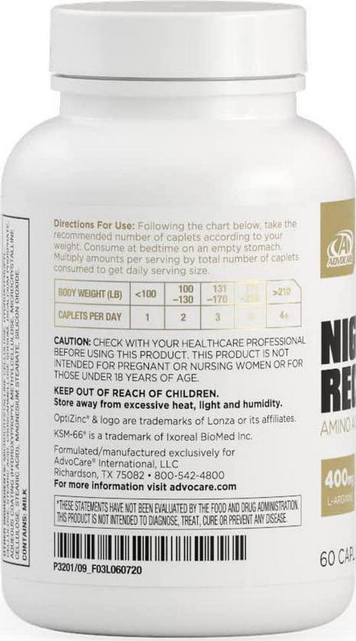 AdvoCare Nighttime Recovery, 60 Caplets
