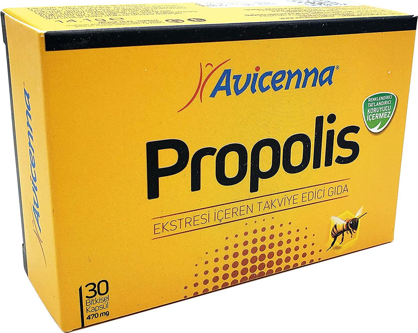 Aksu Vital Avicenna Bee Propolis Supplement, 470mg 30 Vegan Capsules