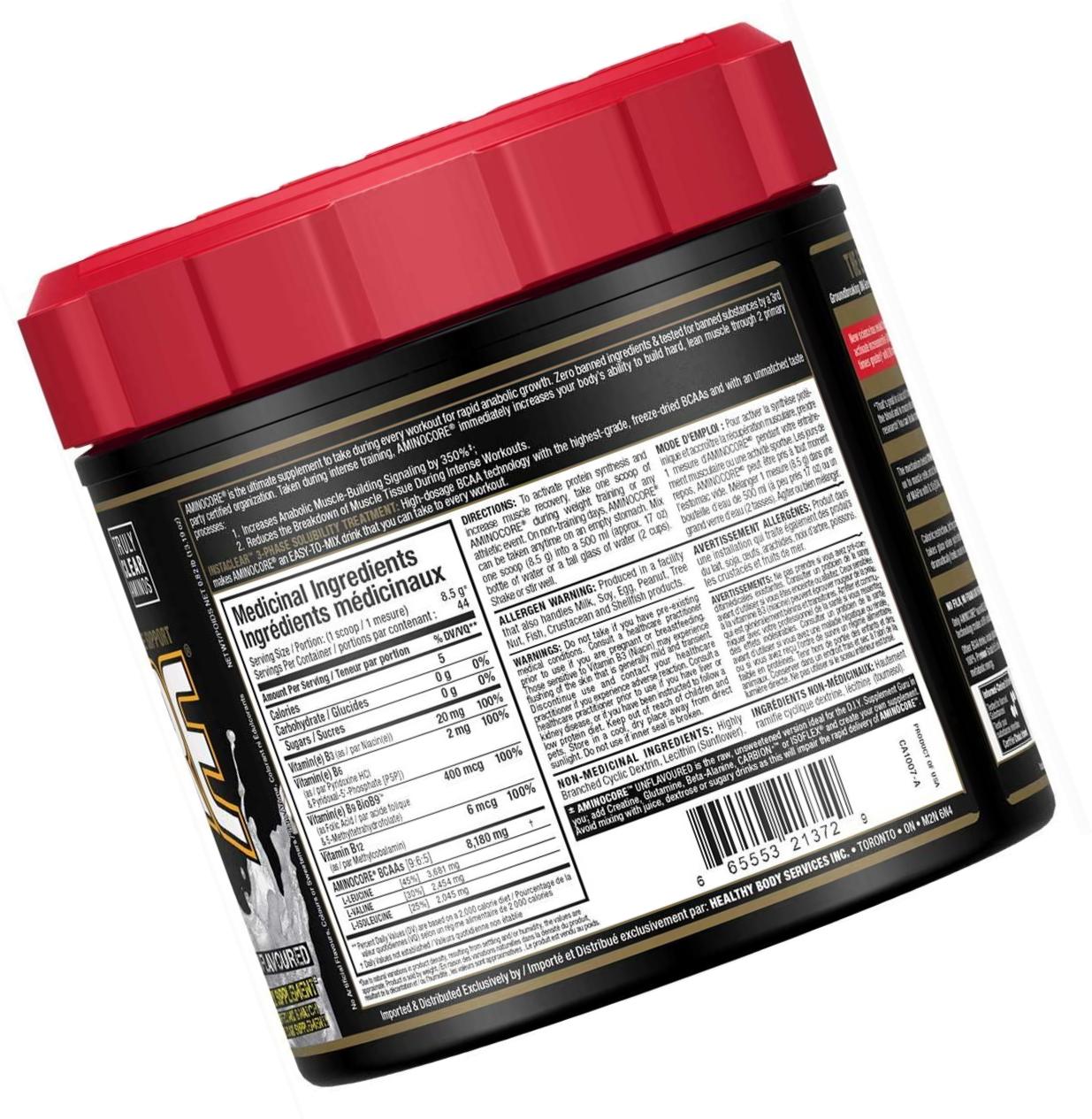 AllMax Aminocore Instantized BCAAs Unflavoured - 44 serve, Unflavoured, 374 Grams