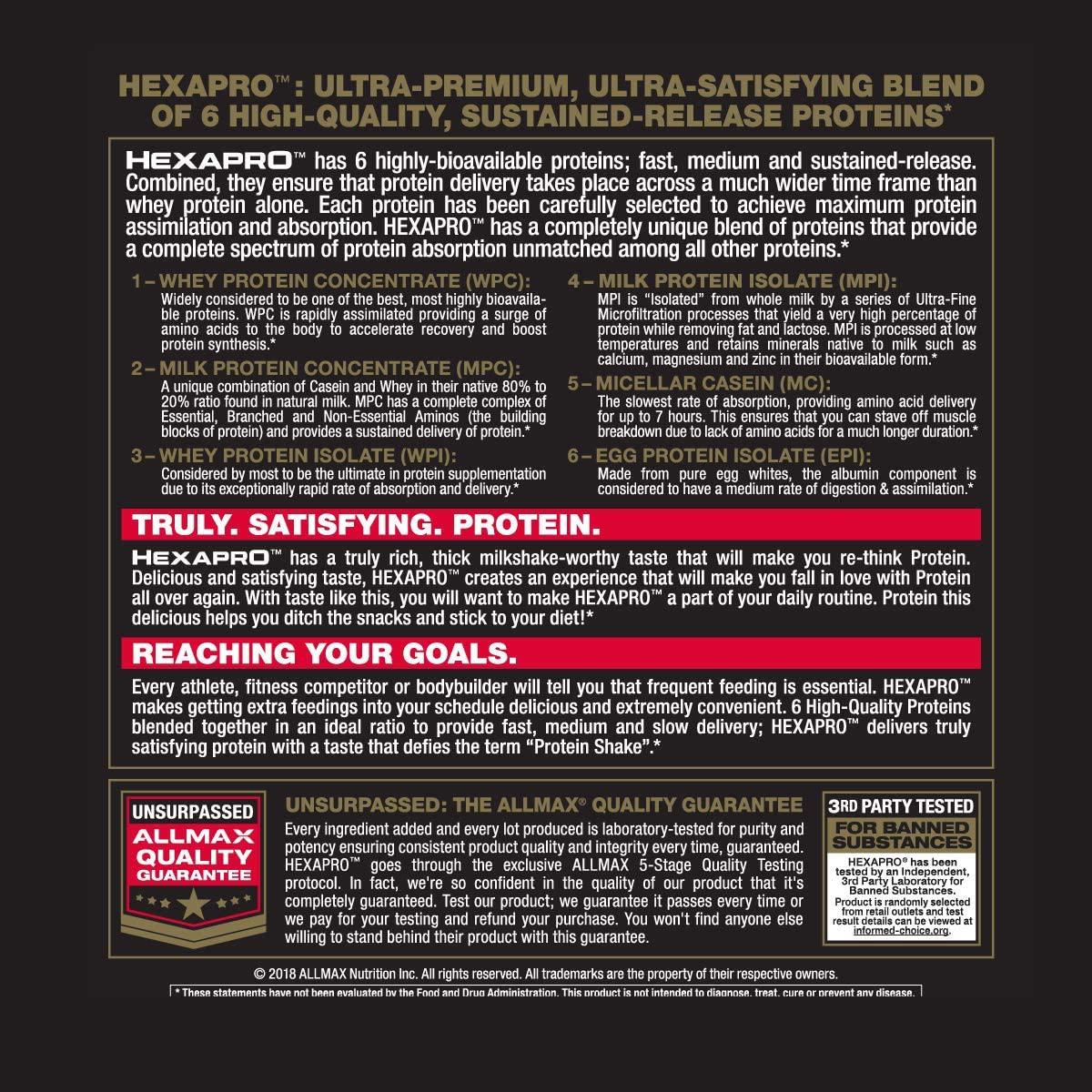 AllMax Hexapro Ultra-Premium 6-Protein Blend - French Vanilla - 2.5kg 2.5kg