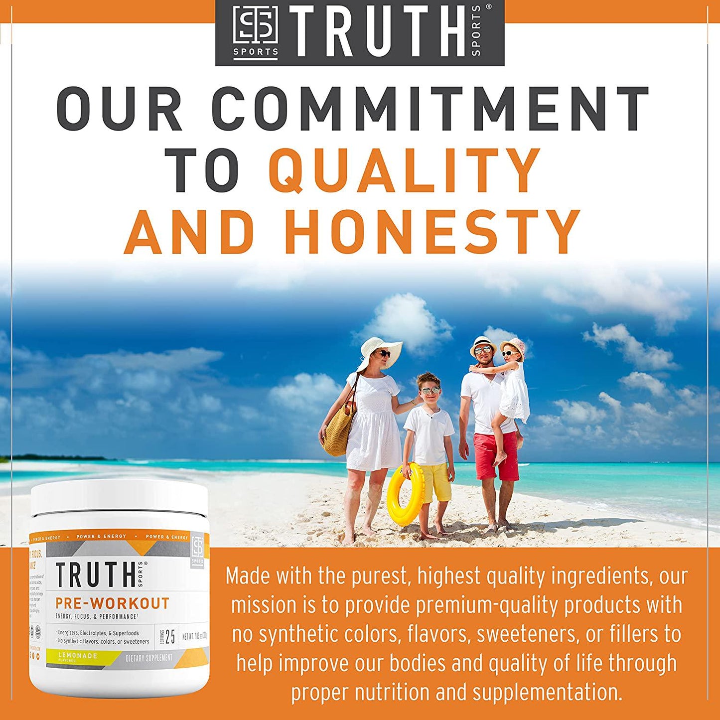 All Natural Pre Workout Powder- Plant Based, Keto and Vegan Friendly Preworkout - Energy, Focus and Performance - Boost Muscle Strength and Endurance- Truth Nutrition (30 Servings - Lemonade)