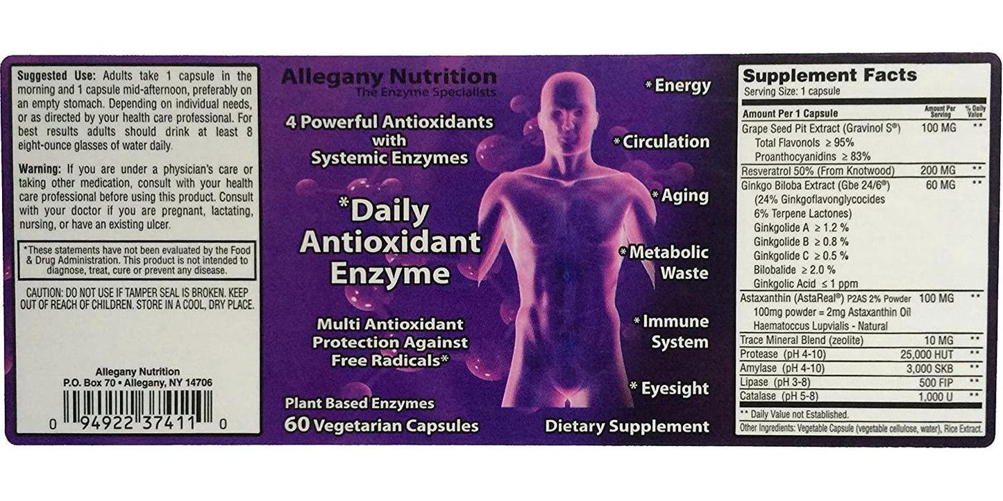 Allegany Nutrition Daily Antioxidant Enzyme