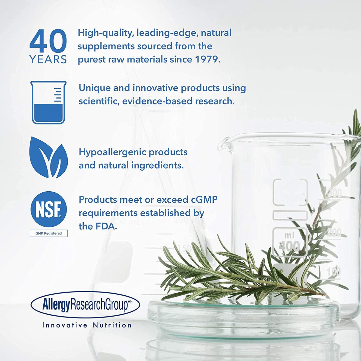 Allergy Research Group - Taurine 1000 mg - Energy, Cardiovascular Support - 250 Vegetarian Capsules