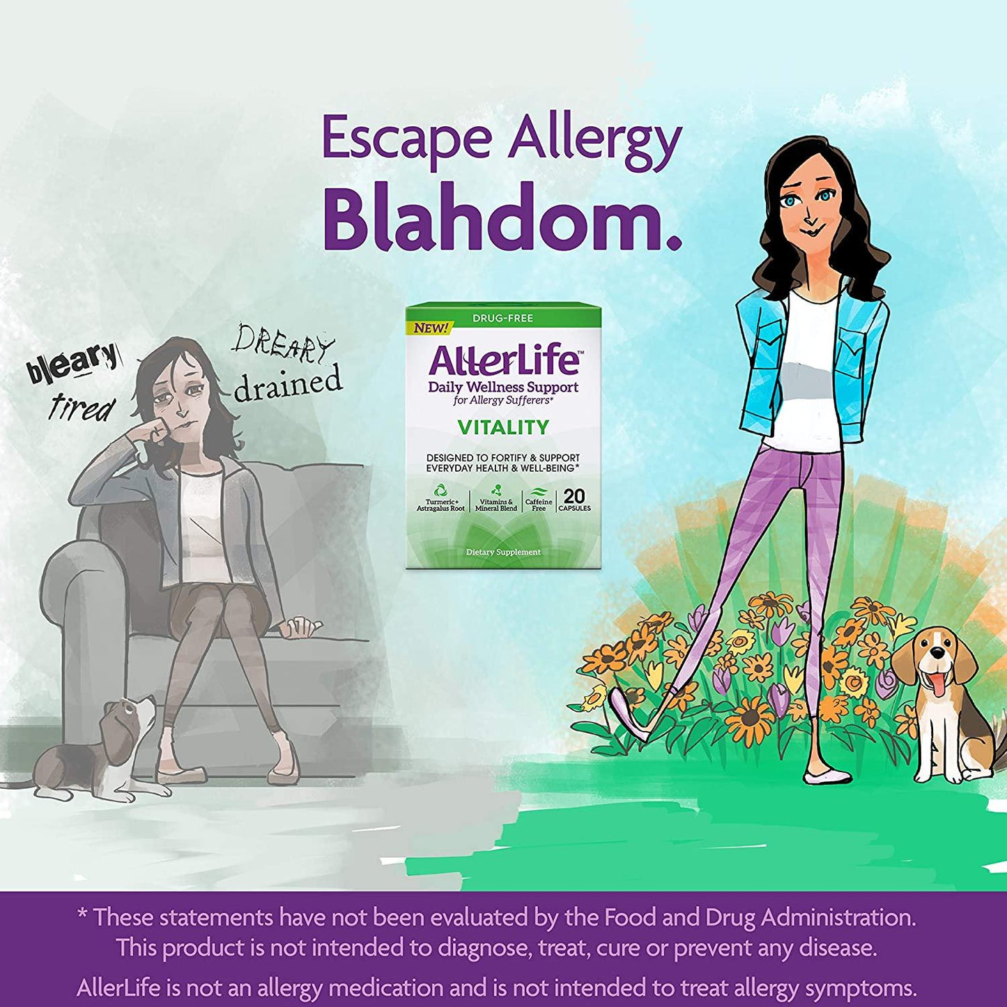 Allerlife Vitality Tablets, Allergy Supplement, 20Count