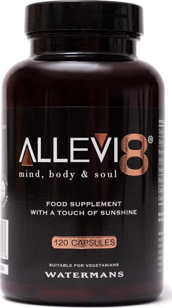 Allevi8 ayurvedic Medicines with Frankincense, Turmeric, Ginger, Black Pepper, Vitamin D3, 2 Months Supply