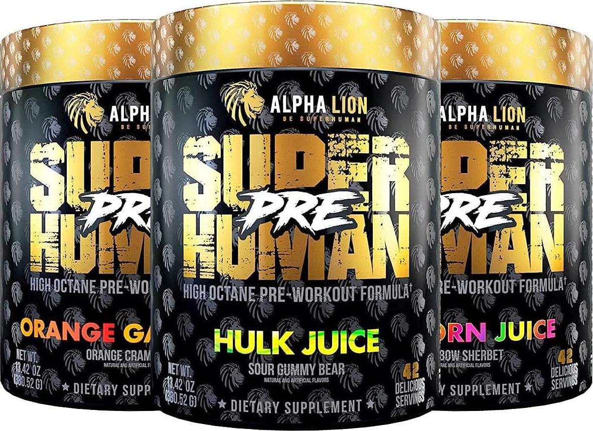 Alpha Lion Pre Workout, Sample Tubs, Increases Strength and Endurance, Powerful, Clean Energy Without Crash (14 Servings, Hulk Juice)