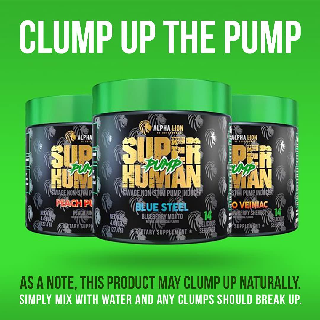 Alpha Lion Pump, Stimulant Free Preworkout, Balloon-Like Muscle Fullness Even After Your Workout (42 Servings, Mango Veniac)