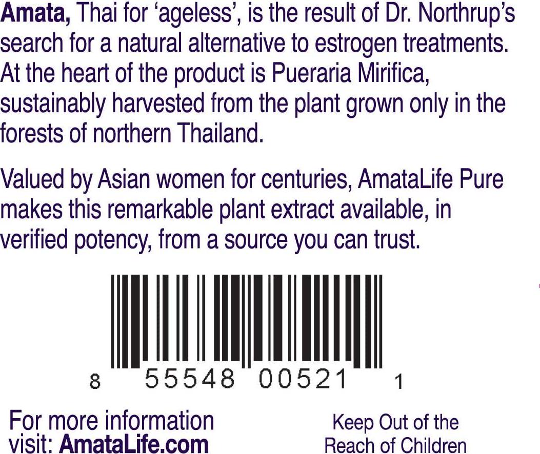 Amata Life by Dr. Christiane Northrup Pueraria Mirifica Pure Capsules 60 Day