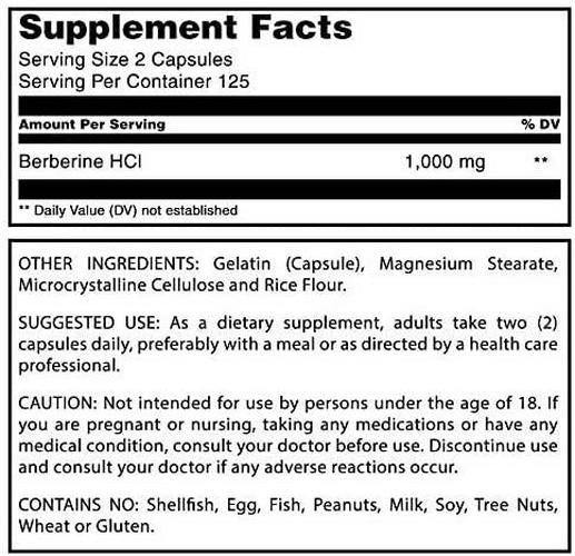 Amazing Formulas Berberine Plus 500 mg Capsules - Supports Immune System - Supports Glucose Metabolism - Aid in Healthy Weight Management (250 Count)