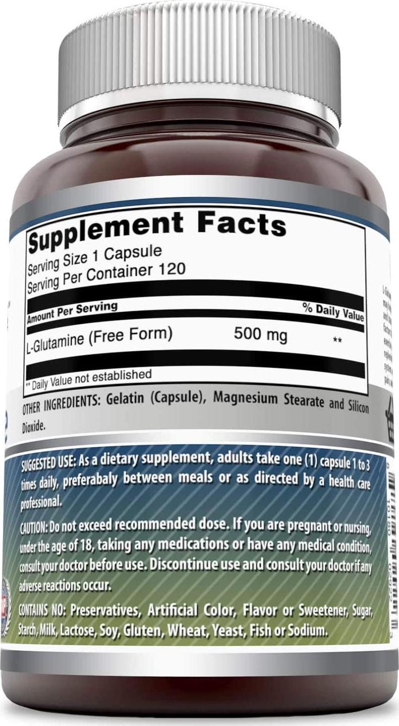 Amazing Formulas L-Glutamine 500 Mg 120 Capsules