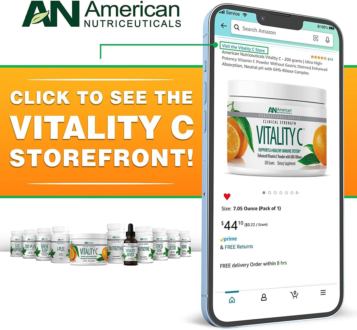 American Nutriceuticals - Vitality Boost - 4 fl oz - Organic Fulvic Mineral Complex - Rich in Natural Electrolytes, Amino Acids and Trace Minerals - Supports Natural Energy