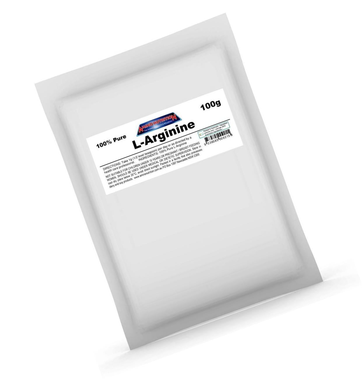 Amino Nutrition 100% Pure L-Arginine (Arginine) Powder 100g