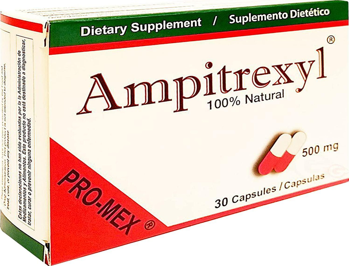 Ampitrexyl 500mg x 6 Pack - Herbal Immune Support Supplement Promex Ampitrexyl; 30 Capsules Each (180 Capsules Total)