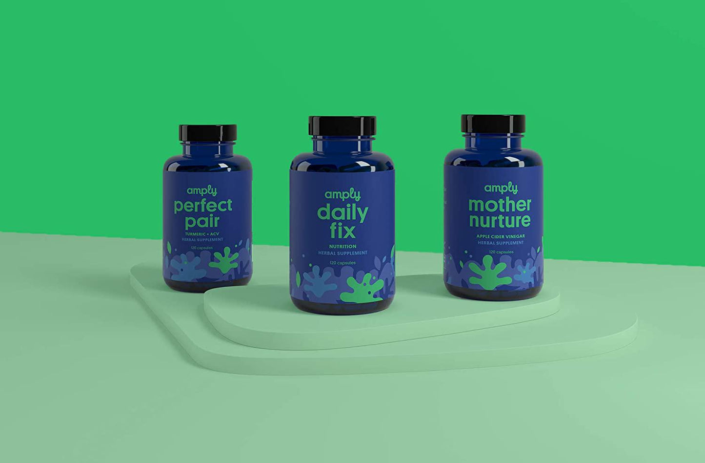 Amply Blends | Daily Fix | Herbal Supplement | Nutritional Support Capsules | 120-Count