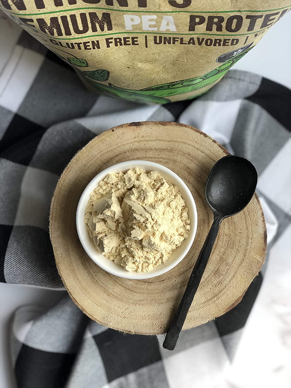 Anthony's Goods Premium Pea Protein, 2Lbs, Plant Based, Gluten Free, Unflavored, Vegan, Keto Friendly